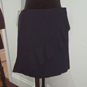 Brooks Brothers Asymmetrical Navy Skirt